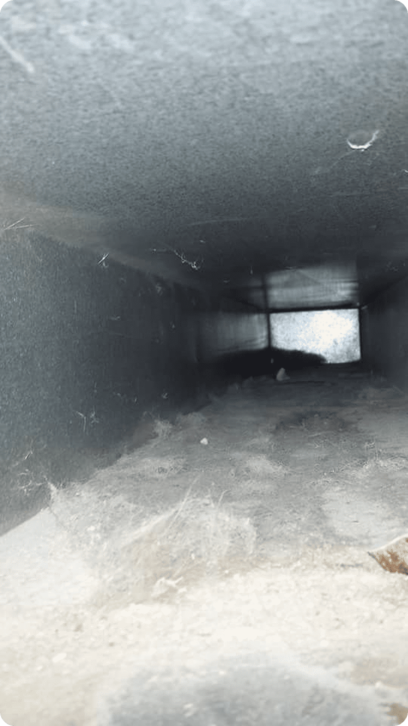 Dirty ventilation duct close-up