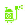 Green carpet cleaning machine icon