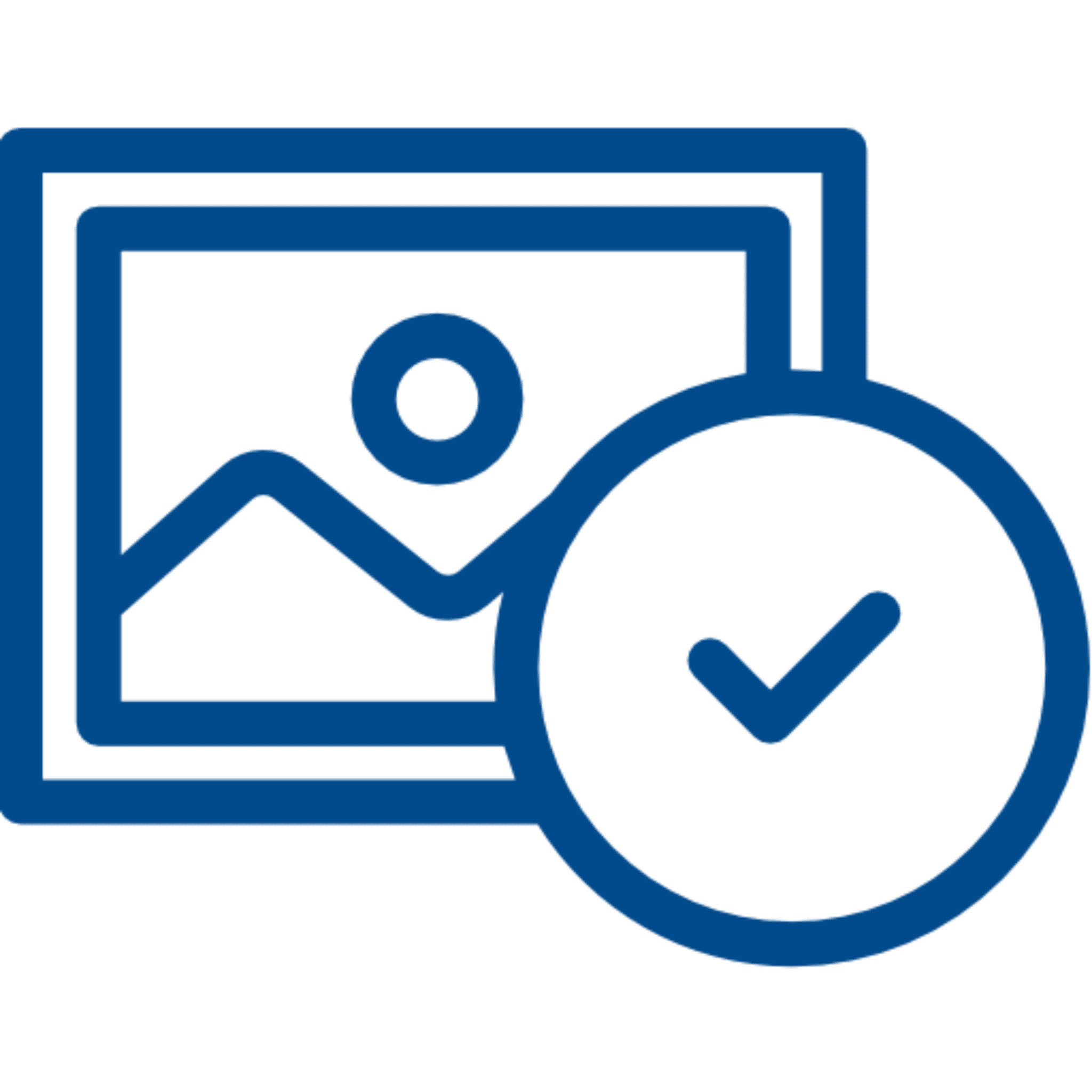 Verified image icon with checkmark