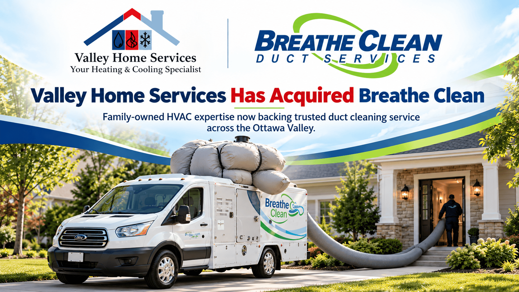Breathe Clean duct cleaning van outside home